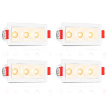 Imagem de 4 Mini Spot Led Triplo Downlight Embutir Pontual Bet90