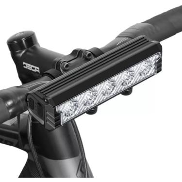 Imagem de Farol Bike 5 Leds Super Potente Guiador guidão Speed Mtb Urbanas Iluminação Total Para Pedal A Noite Versão Premium Mais Forte Lanterna Bicicleta Recarregavel USB Luz Modo Sinalizador