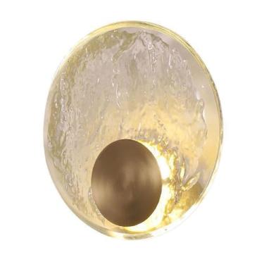 Imagem de Luminária de parede de cristal de latão, arandela de luxo, luminária de parede dourada, arandela de cristal moderna, luminárias de parede de quarto para sala de estar, corredor, entrada, sal