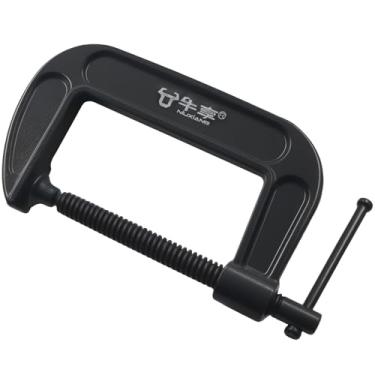 Imagem de Aracombie Braçadeira C de 10 cm, braçadeira de metal preto de força industrial para marcenaria, soldagem e aplicações automotivas, peça única com alça em T deslizante para máxima estabilidade