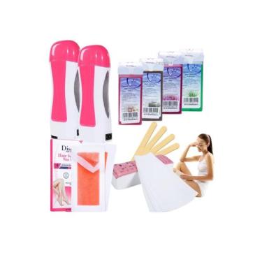 Imagem de Aquecedor depilatório de cera Roll-on Double Waxes + 4 cartuchos de ce