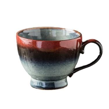 Imagem de URGDWEKJY Caneca de viagem caneca nórdica transformada em forno 400 ml grande capacidade retro criativo copo de água escritório simples casa café da manhã copo de cerâmica reutilizável xícara de café