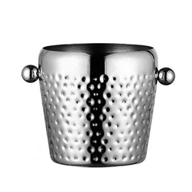 Imagem de AKALNNB Balde de gelo Balde de gelo, balde de gelo com tampa e pinças de gelo, pequenos baldes de metal, mini balde de flores, ponto de martelo, balde de gelo, batatas fritas, lanches, baldes de lata