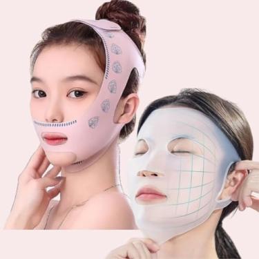 Imagem de Kit Facial Máscara Modeladora do Rosto + Máscara de Silicone Para Skincare - Cuidado com a Pele, Lifting e Hidratação