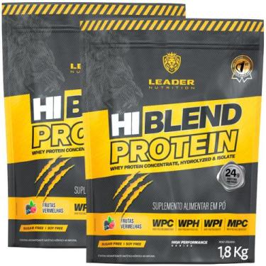 Imagem de 2x Whey Protein Hi-Blend 1,8kg Leader Nutrition - Diversos Sabores, Fr