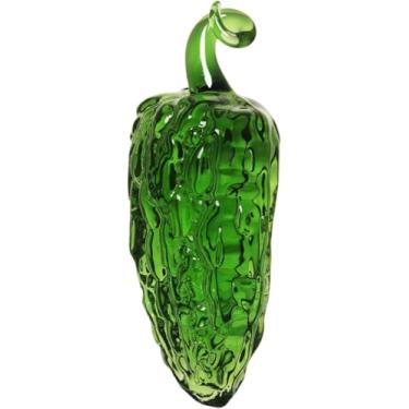 Imagem de Lindagary Estatueta de cabaça amarga de cristal, modelo de vegetais, estátua de vegetais falsos, ornamento de vegetais, realista, enfeite de mesa para casa, escritório, artigos de festa