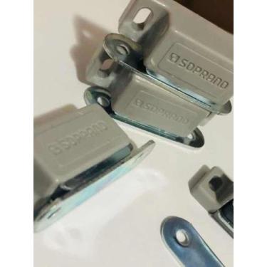 Imagem de 60 Unida Fecho Magnético Porta Guarda Roupa E Armário Cinza - comercia