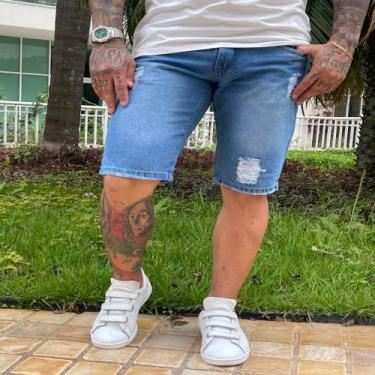 Imagem de Bermuda Jeans Masculina Destroyed - Denver Jeans, 48