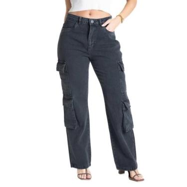 Imagem de Calça Jeans Sawary Reta Petit - 280856 - black 38, Preto, 38
