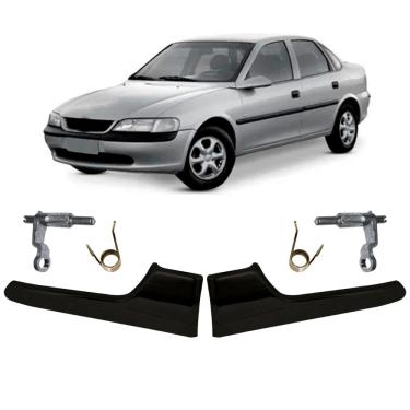 Imagem de Par Maçaneta Interna Gatilho Preto Portas Dianteiras Vectra 05 a 11