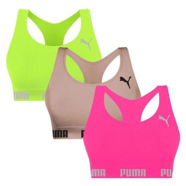 Imagem de Kit 3 Tops Puma Nadador Sem Costura Feminino