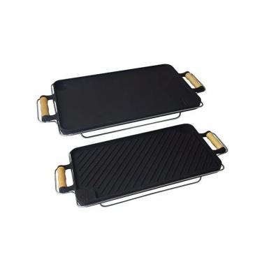 Imagem de Bifeteira Chapa Dupla Face Em Ferro Fundido 26x48 Cm