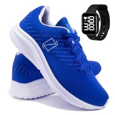 Imagem de Tênis Masculino Esporte Treino Academia Corrida Super Leve Confortável e Relógio-Masculino