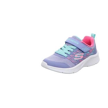 Imagem de Skechers Tênis infantil infantil feminino Microspec-Bold Delight, Lavanda, 5 Toddler