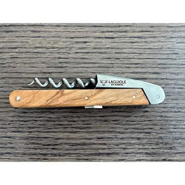 Imagem de Saca-rolhas Laguiole En Aubrac Sommelier DeLuxe Waiter, edição de sutiãs Andre & Michel, alça de madeira de oliva, abridor de vinho vintage