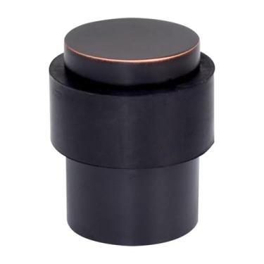 Imagem de KHTUMEWARE Pacote com 6 batentes de porta de chão de 3,5 cm, batente de porta de bronze polido a óleo, protetor de parede para-choques de porta comercial cunha decorativa cilíndrica instalação