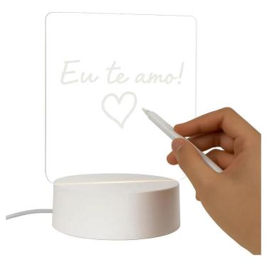 Imagem de 2X Luminaria Led Escrever Com Caneta Lousa Mesa Anotação Ofe
