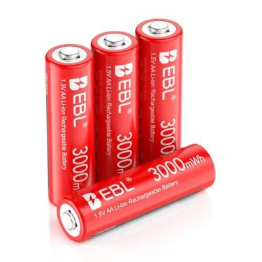 Imagem de MPOWER - Kit 4 Pilhas AA Lítio Recarregável 1.5V de Alta Capacidade 3000mWh TB-1345, Câmeras, Brinquedos e Dispositivos Eletrônicos