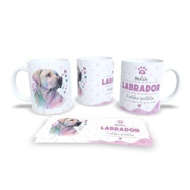 Imagem de Caneca Decorativa de Cerâmica com Design de Beagle, 325ml, Branca com Estampa Floral e Texto 'Meu Beagle é Minha Paixão', para Amantes de Cães (13192)