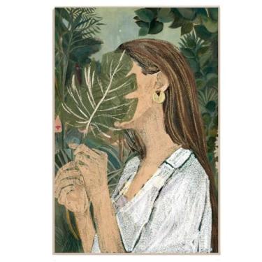 Imagem de Quadro Decorativo Nature 50×75 cm – Moldura Filete Tendência, para Decoração Botânica e Acolhedora