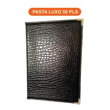 Imagem de Pasta ,protetor organizadora com 50 envelopes luxo croco - Zirinplast