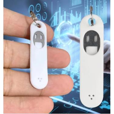 Imagem de 2 peças, ferramenta de remoção de cartão SIM, removedor de chips, chip de desbloqueio, bandeja de cartão SIM, ferramenta de pino de ejeção, abridor de agulha, ejetor com chaveiro destacável para