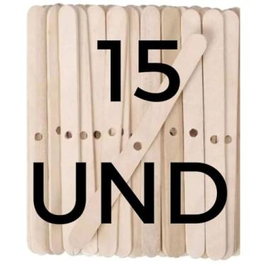 Imagem de Kit 15 Unidades Centralizador de Pavio de Madeira com Furo Velas Artesanais