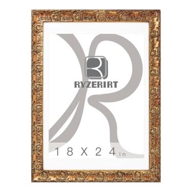 Imagem de RYZERIRT Moldura de madeira de 45,7 x 61 cm, exiba imagens 40,6 x 50,8 cm com tapete ou 45,7 cm x 61 cm sem tapete, molduras de pôster marrom, moldura para pendurar na parede 05