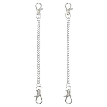 Imagem de PATIKIL 2 correntes suspensas com fecho, ganchos de plantas de 19 cm para alimentadores de pássaros, lanternas, sinos de vento, quadros-negros e ornamentos, prata