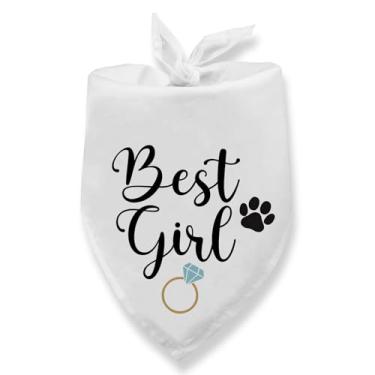 Imagem de Melhor bandana de noivado para meninas, presente de casamento, para cães, casamento, noivado, chá de panela, para amantes de cães, dono, cachecol de animal de estimação para gatos pequenos e médios e