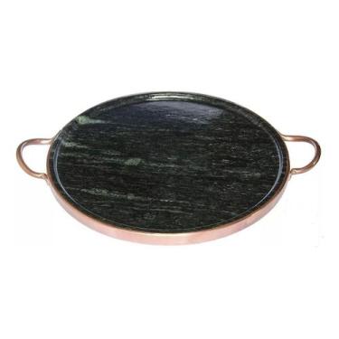 Imagem de Forma Para Pizza Pedra Sabão Premium Curada - A PANELA DE PEDRA