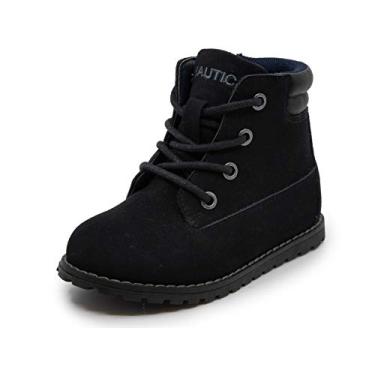 Imagem de Nautica Kids Horizon Sneaker-Lace Up Fashion Shoe- Boot Like High Top 2 Black