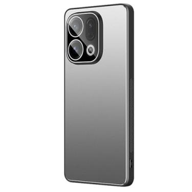 Imagem de HAOMRIYL Capa fina para Oppo Find X9/X9pro, proteção total de lente de policarbonato à prova de choque, antiderrapante, cinza, X9Pro