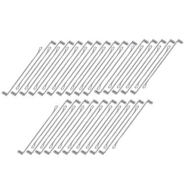 Imagem de Agulhas para máquinas de tricô Agulhas de ferro de substituição universal para máquinas de tricô tipo S Tipo 80 Tipo 50 unidades Pacote durável prata de alta resistência polida