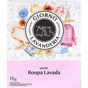 Imagem de Sachê Perfumado Para Armário e Gavetas (Aromatizador), Roupa Lavada, Giorno Casa, 15 g, Rosa