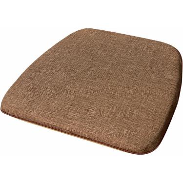 Imagem de Almofada De Cadeira Com Laços, Almofada De Cadeira De Cozinha Com Apoio Antiderrapante E Almofada De Assento De Jantar Capa Lavável à Máquina Para Assento De Cozinha Interno, Coffee, 43×45×3cm