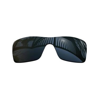 Imagem de MYCOURAG Lentes de reposição polarizadas com proteção UV para óculos de sol Oakley Oil Rig – Preto sólido polarizado