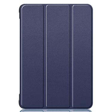 Imagem de Capa para tablet de 8 polegadas (versão 2022/2024), Snowwicase - Auto Sleep/Wake Slim TPU macio com suporte magnético, capa protetora Un compatível com tablet LG8, azul marinho