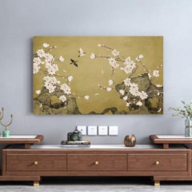 Imagem de Capa de TV para televisões/computador Capa contra poeira estampa floral interior quarto decoração de sala de estar 32 polegadas - 80 polegadas LCD/LED protetor de tela de TV universal multifunções