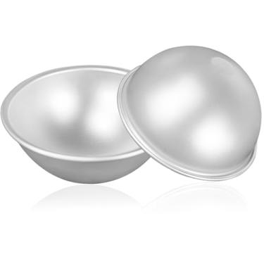 Imagem de NEUROVYRAL 2 formas de bolo, forma de bolo, 20 cm, forma de bolo, 3D, forma de futebol anodizado, hemisfério, para aniversário, casamento, aniversário, utensílios de cozinha DIY