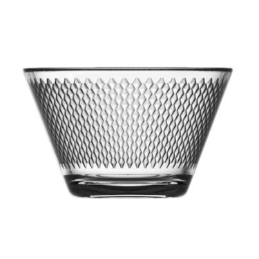 Imagem de Conjunto de 6 Bowls em Vidro 300ml, Transparente, Design Moderno com Textura em Relevo, 6,5 x 10,5 cm, para Servir Saladas, Sobremesas e Petiscos