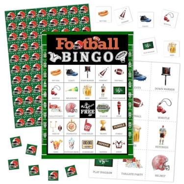 Imagem de Jogos de bingo de futebol para adultos, cartões de bingo de futebol para festa de aniversário atividades de grande grupo, suprimentos de lembrancinhas de decoração de festa esportiva, cartas temáticas