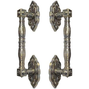 Imagem de Puxador Duplo Vienna Bronze Antigo 365mm Porta Pivotante
