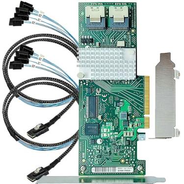 Imagem de Placa controladora RAID LSI 9211-8I FW: P20 IT Mode ZFS FreeNAS unRAID SAS PCI E RAID Expansor + 2 x cabos SATA SFF8087
