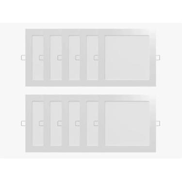 Imagem de Kit 10 Painel Plafon Embutir Led 18w Quadrado 6500k Elgin