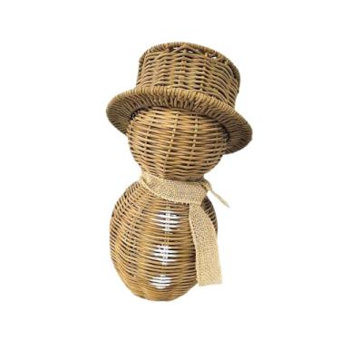 Imagem de oshhni Escultura de boneco de neve para decoração de Natal, peça festiva colecionável e criativa para mesa, quarto, escritório ou prateleira, 15.5 Cm X 15.5 Cm X