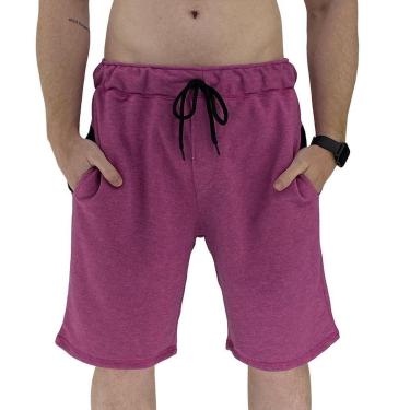 Imagem de Bermuda Masculina Moletom MXD Conceito Limitada Mescla Roxo-Masculino