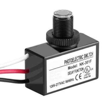 Imagem de Generic Interruptor Fotoelétrico 120V-277VAC Com Função Liga/desliga Automática, Ideal para Economia de Energia, Funciona Com Lâmpadas LED/incandescentes/halogênicas, Perfeito para Luzes de