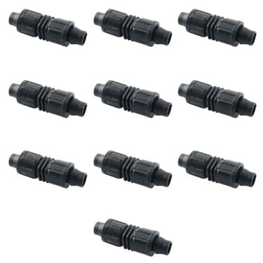 Imagem de HJGarden Acoplador de bloqueio duplo, 10 peças, irrigação, irrigação, tubo de gotejamento agrícola, diâmetro externo de 1,63 cm para paisagismo, estufas, varandas, jardins, canteiros de flores, campos
