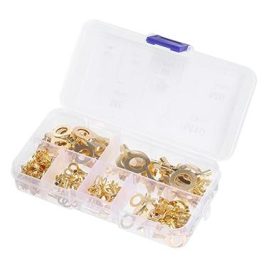 Imagem de Kit de terminais de anel, 150 peças, 8 tipos, terminais de fio de cobre, conectores de fio de crimpagem, ilhós e grampo de conexão de cabo para bateria elétrica industrial